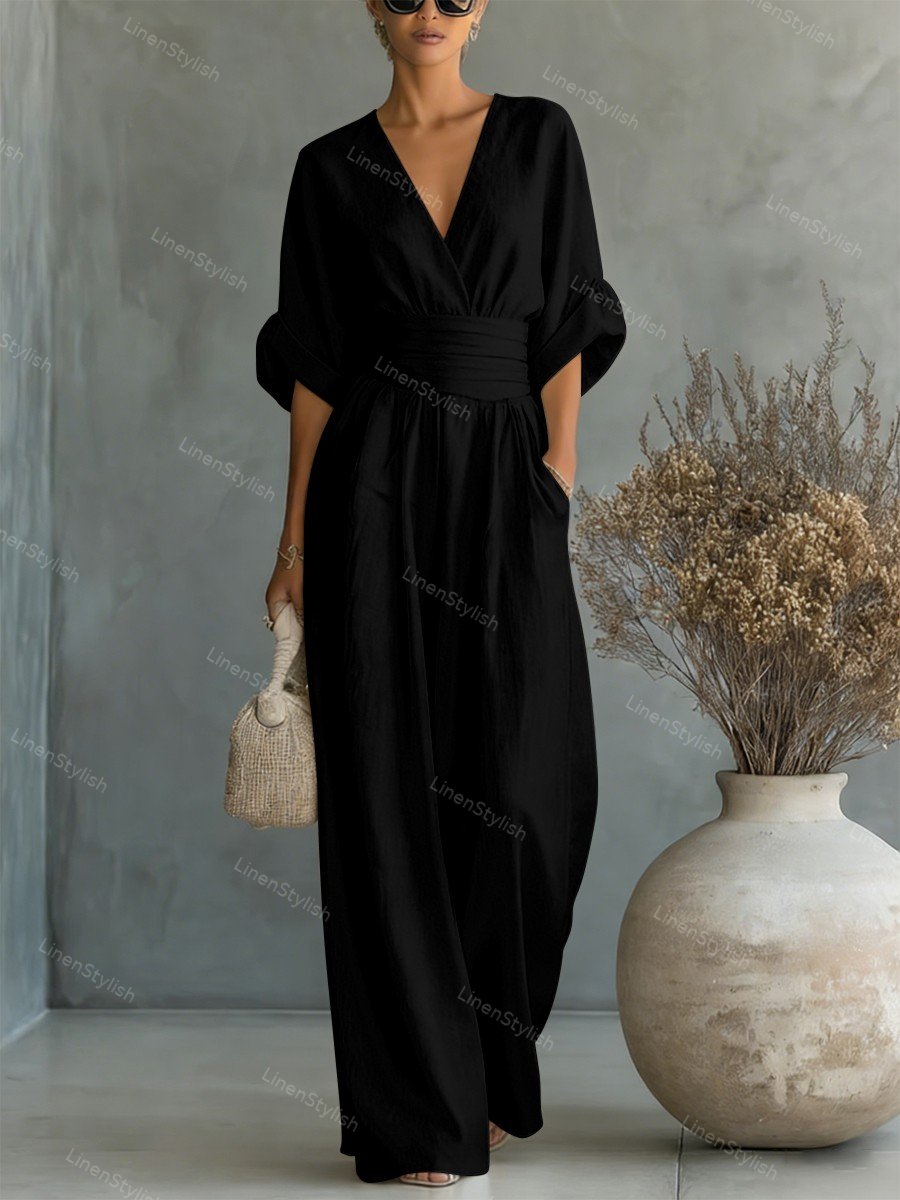 Tessa | Elegant Women's Jumpsuit with V-Neck – Comfortable and Perfect for Every Occasion 14