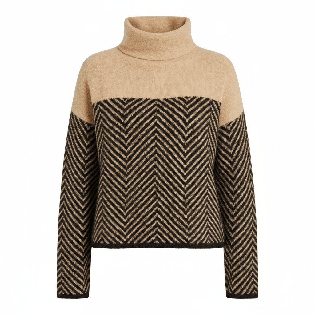 Women's Chevron Turtleneck Sweater