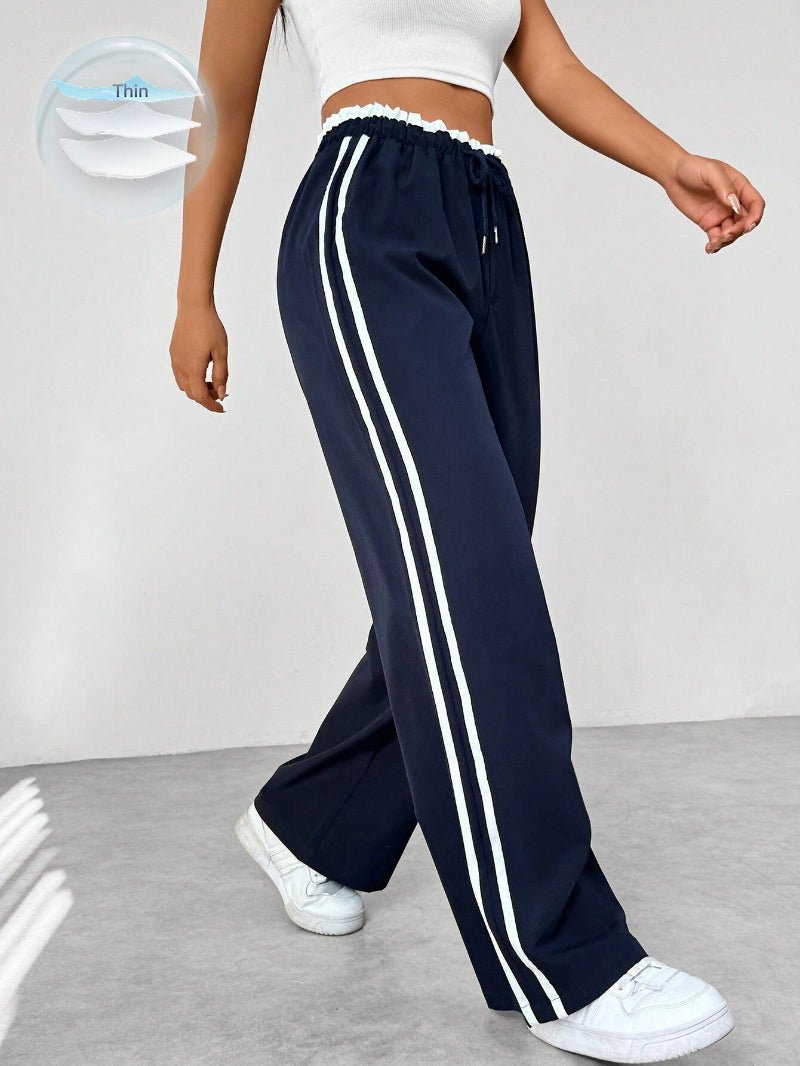 Trendy Sporty Pants With Wide Legs And High Waist For Relaxed Style And Comfort 3