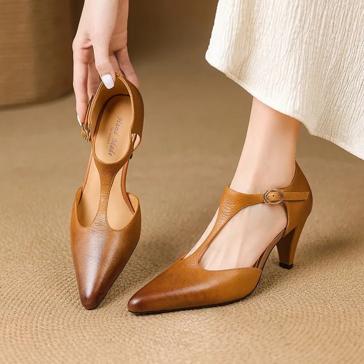 Triana | Women’s Genuine Leather Heels – Chic Artisan Stiletto & Refined Slimming Silhouette 0