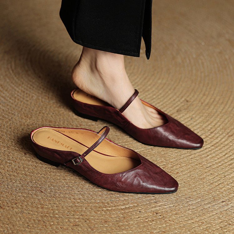 Triton | Women’s Genuine Leather Mules – Chic Slip-On Loafers & Refined Artisan Cushion 0