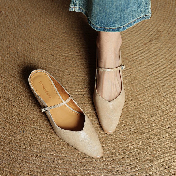 Triton | Women’s Genuine Leather Mules – Chic Slip-On Loafers & Refined Artisan Cushion 2