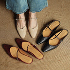 Triton | Women’s Genuine Leather Mules – Chic Slip-On Loafers & Refined Artisan Cushion 3