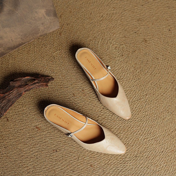 Triton | Women’s Genuine Leather Mules – Chic Slip-On Loafers & Refined Artisan Cushion 4