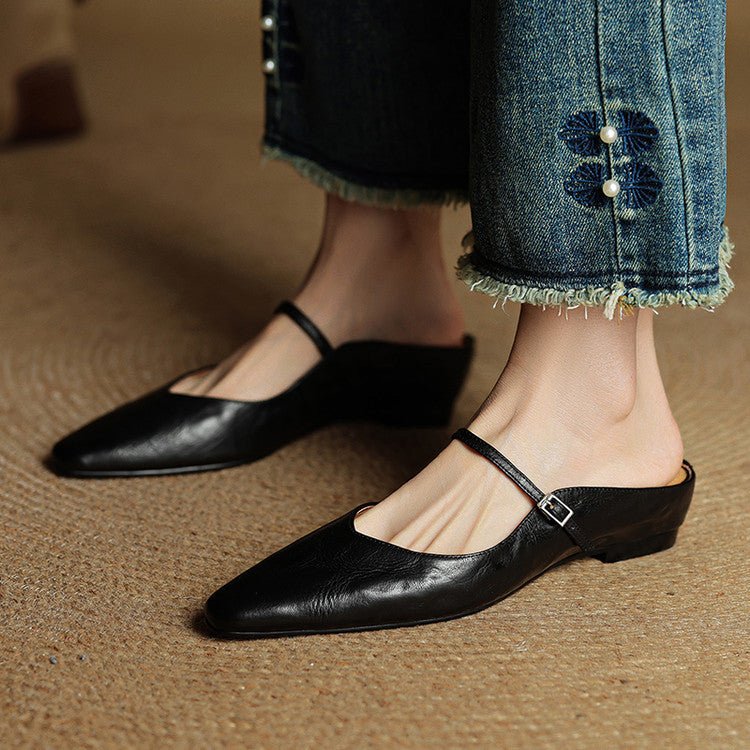Triton | Women’s Genuine Leather Mules – Chic Slip-On Loafers & Refined Artisan Cushion 9