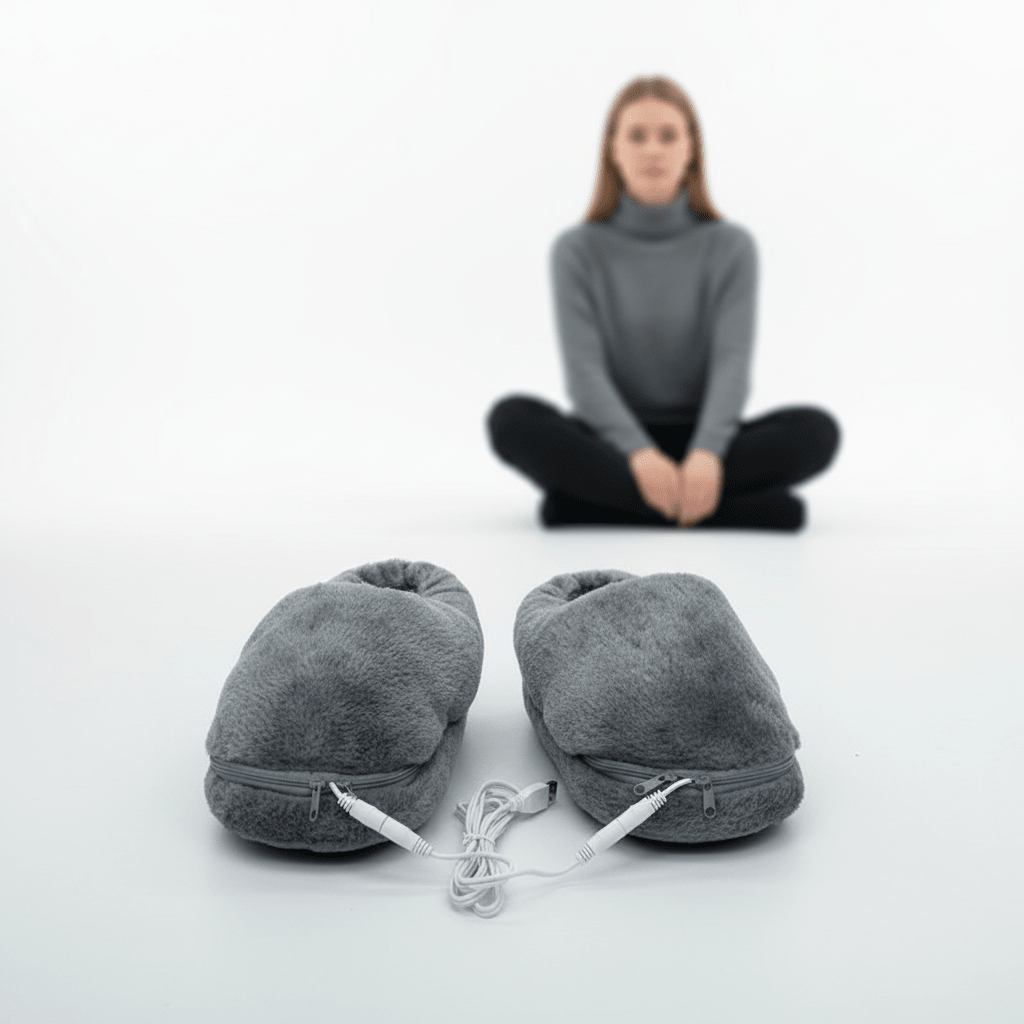USB Heated Slippers – Electric Heated House Shoes with Soft Plush Lining, Unisex, 3 Colors, EU 35–46