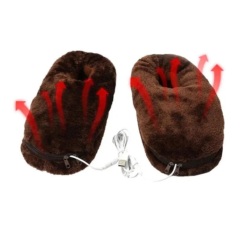 USB Heated Slippers – Electric Heated House Shoes with Soft Plush Lining, Unisex, 3 Colors, EU 35–46