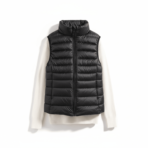 Aura | Women’s Ultralight Down Vest – Architectural Feather-Light Layering & Refined Thermal Grace