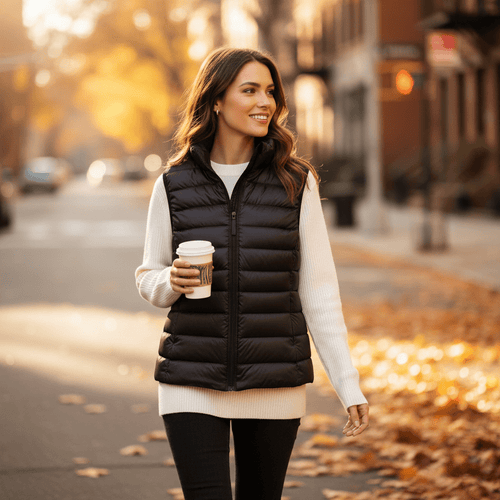 Aura | Women’s Ultralight Down Vest – Architectural Feather-Light Layering & Refined Thermal Grace