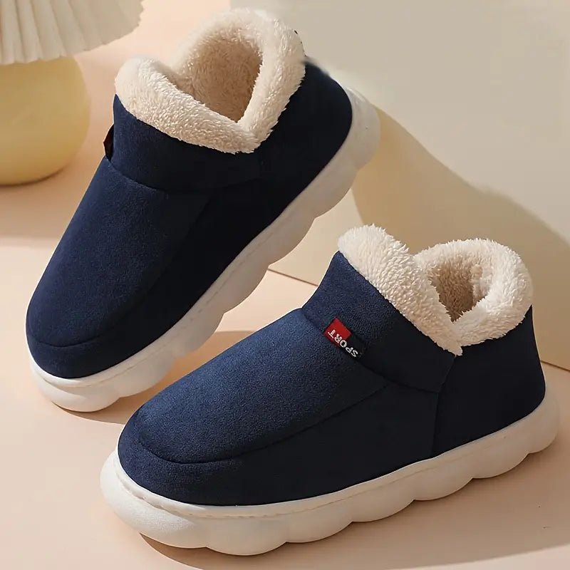 Unisex House Shoes - Warm Lined Slippers and House Shoes Blue