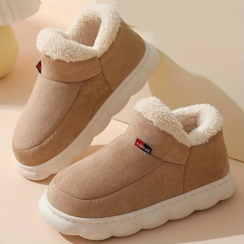 Unisex House Shoes - Warm Lined Slippers and House Shoes Khaki