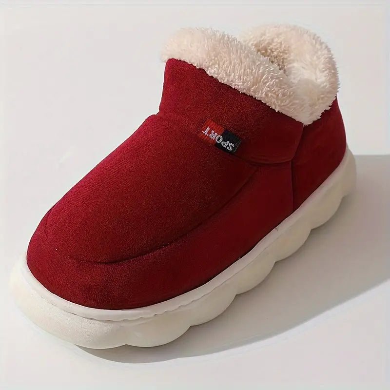 Unisex House Shoes - Warm Lined Slippers and House Shoes Bordeaux