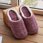 Unisex Warm Winter Slippers - Soft Lined Slippers Purple