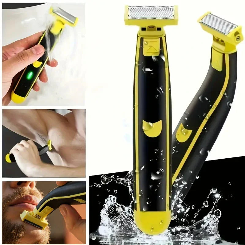 Portable Electric Shaver for Men – Compact Rechargeable Travel Razor with USB Charging & Self-Sharpening Blades