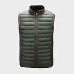 Miles | Lightweight Bodywarmer Stand Collar Men’s Quilted Vest Army Green