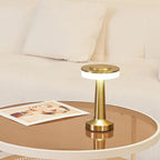 Wireless Retro Table Lamp – Cordless Rechargeable LED Lamp, Dimmable with 3 Color Temperatures, Metal Bar & Restaurant Lamp – LumiBar