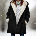 Luna | Women’s Winter Coat | Contrasting Inner Lining Black