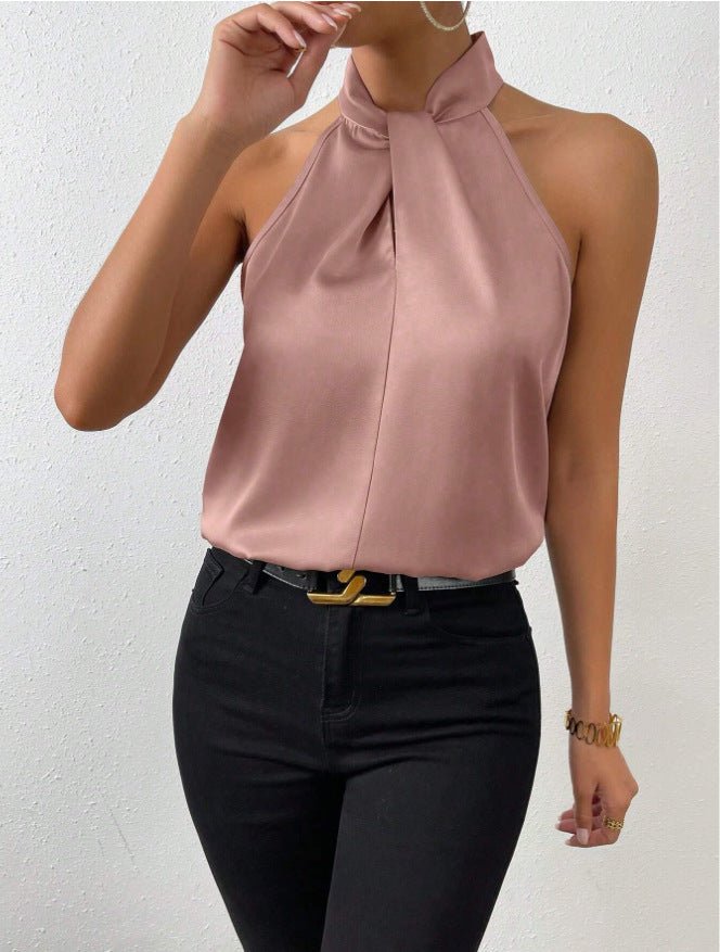 Vanna | Silk Knot Neck Top 19