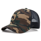Ventilated Mesh Baseball Cap – Breathable Summer Trucker Hat for Men & Women Camouflage Adjustable