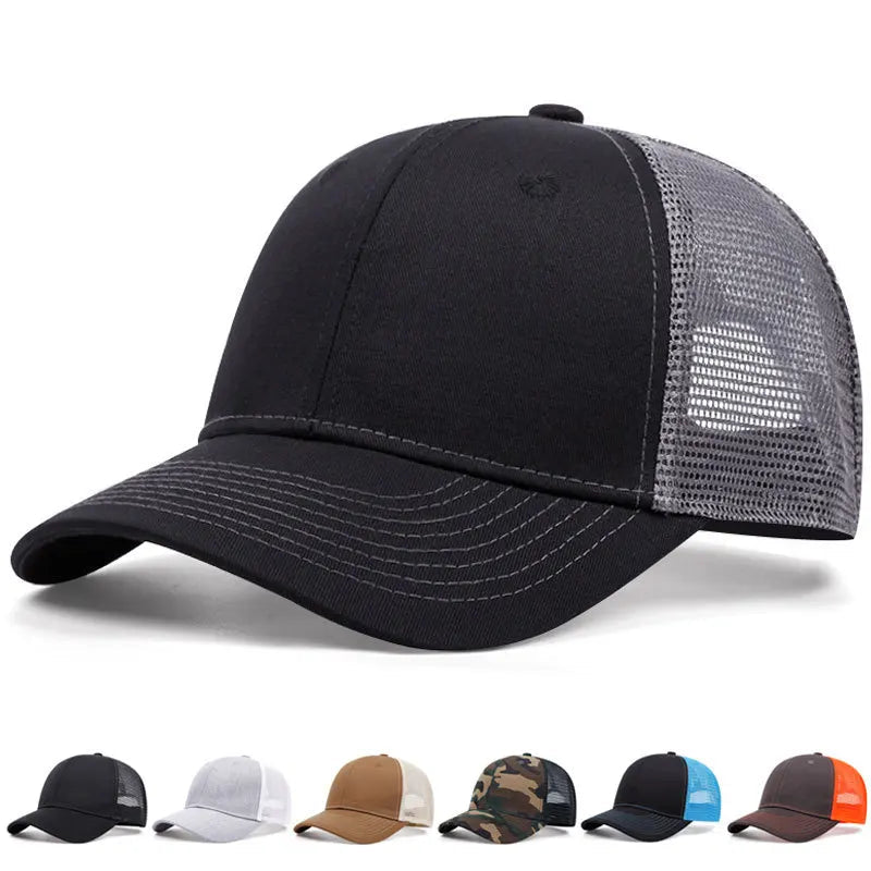 Ventilated Mesh Baseball Cap – Breathable Summer Trucker Hat for Men & Women