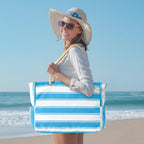 Waterproof Extra-Large Beach Bag with Pockets for Weekend Trips