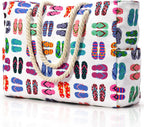 Waterproof Extra-Large Beach Bag with Pockets for Weekend Trips slippers