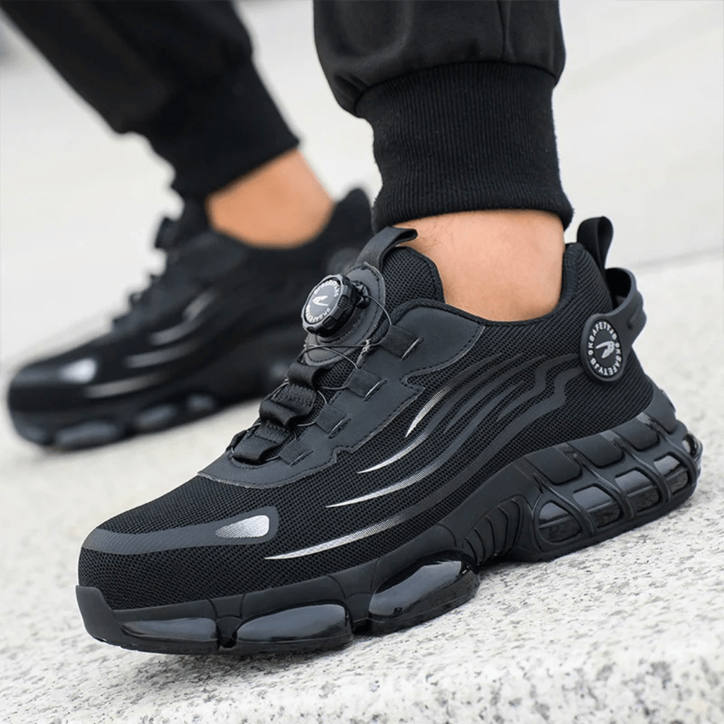 Work Shoes Men | Safety Shoes | Anti-Slip Grip & Quick Twist Closure