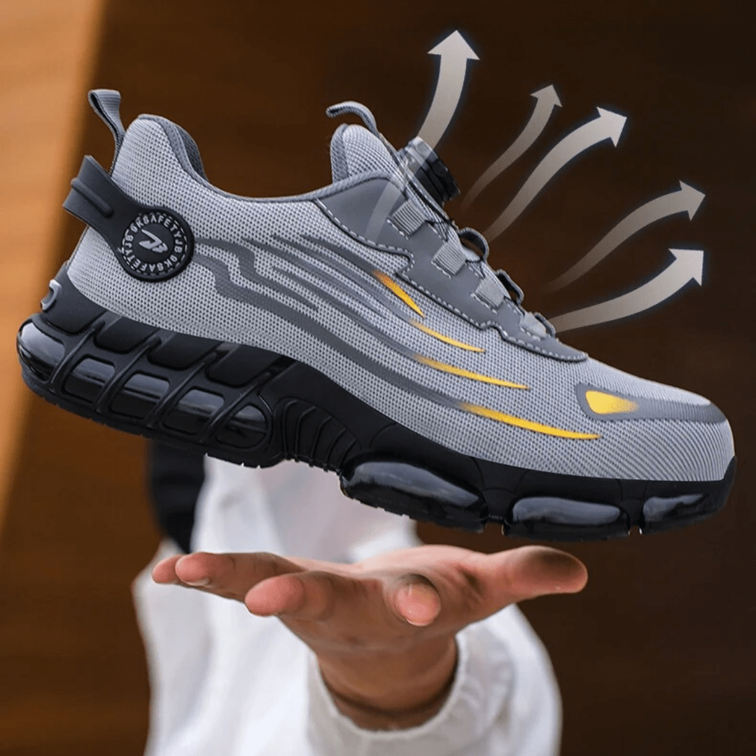 Work Shoes Men | Safety Shoes | Anti-Slip Grip & Quick Twist Closure
