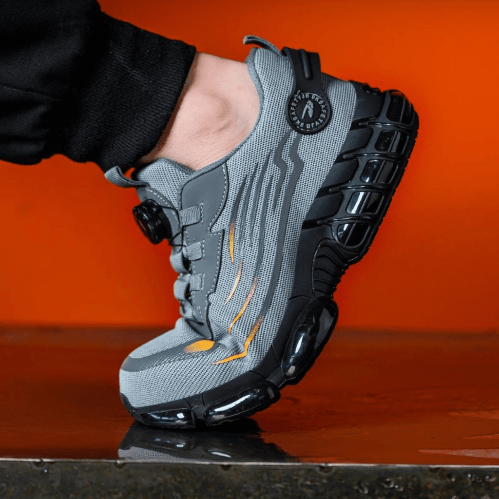 Work Shoes Men | Safety Shoes | Anti-Slip Grip & Quick Twist Closure