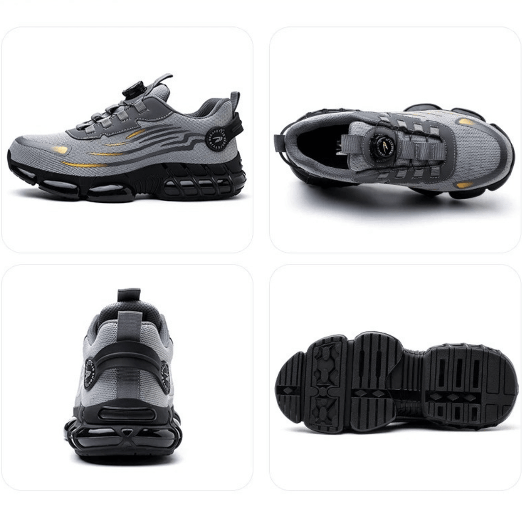 Work Shoes Men | Safety Shoes | Anti-Slip Grip & Quick Twist Closure