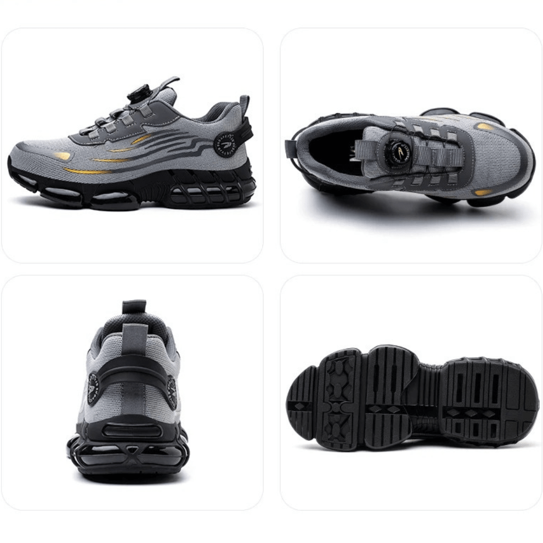 Work Shoes Men | Safety Shoes | Anti-Slip Grip & Quick Twist Closure