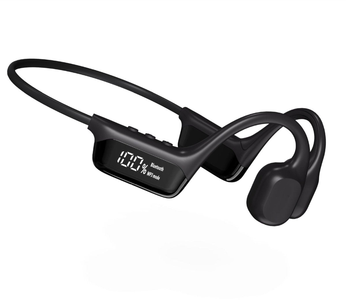 Waterproof Bone Conduction Swimming Headphones – Bluetooth 5.4 with Built-In MP3 Player & 32GB, IPX8, 4 Colors Black