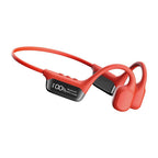 Waterproof Bone Conduction Swimming Headphones – Bluetooth 5.4 with Built-In MP3 Player & 32GB, IPX8, 4 Colors Red