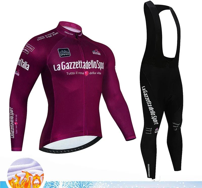 Calico | Winter Cycling Set for Men Thermo | 20D Gel Padding, Breathable Light Blue 2 L