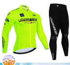 Calico | Winter Cycling Set for Men Thermo | 20D Gel Padding, Breathable Neon Green 2 XL