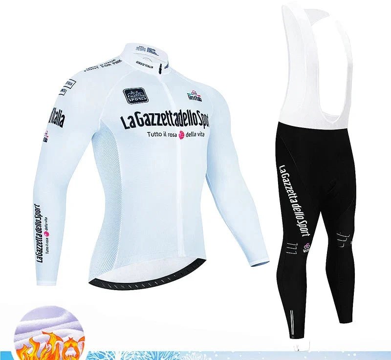 Calico | Winter Cycling Set for Men Thermo | 20D Gel Padding, Breathable Light Blue 2 S