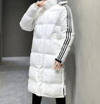 Nisyros | Long Hooded Winter Coat for Men | Ideal for the Cold Season White