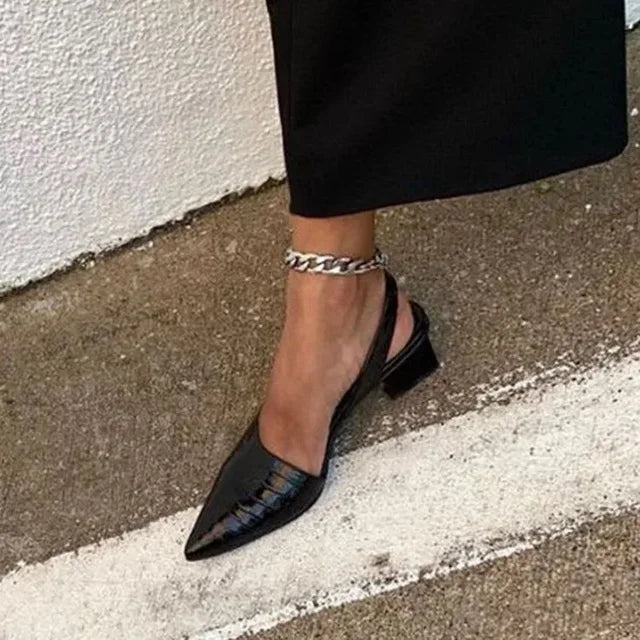 Louisa | Women’s Slingback Heels Black