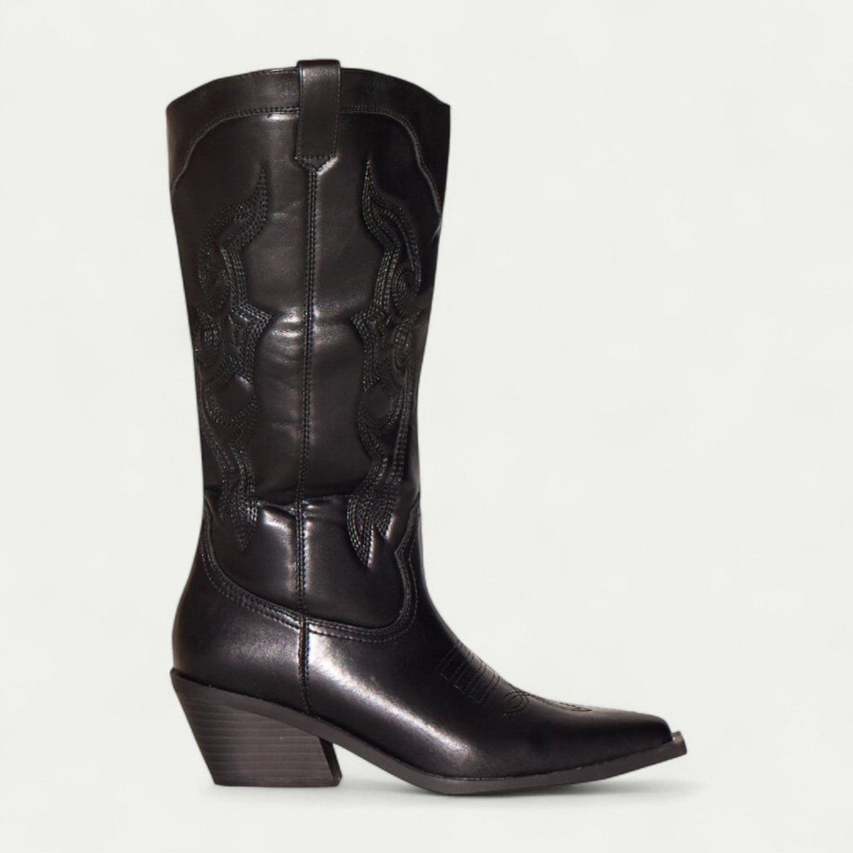 Parsha | Boots For Women | Decorative Stitch Pattern Pointed Toe