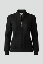 Bersh | Women’s Jumper with Zip Neck and Cable Knit Texture