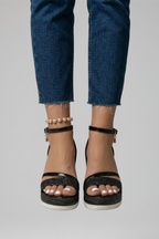 Women's Orthopaedic Cushioned Sandals with Slip-On Design for All-Day Comfort Black