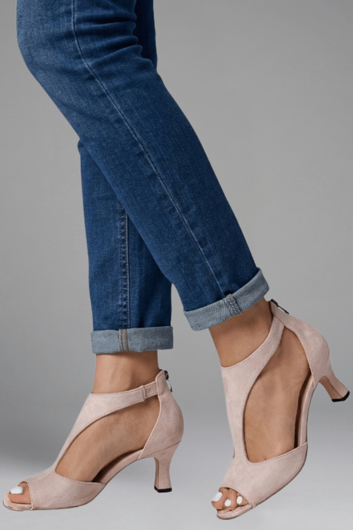 Ēden | Women's Heels with Peep Toe Opening for All-Day Comfort Pink