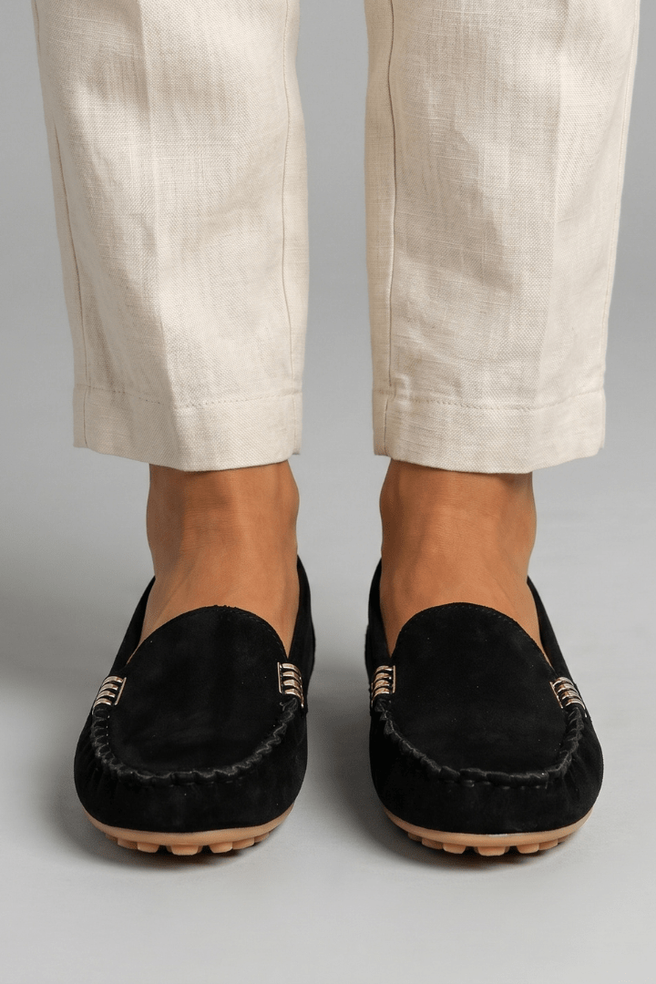 Tasana | Women's Loafers with Slip-On Design for Everyday Wear Black