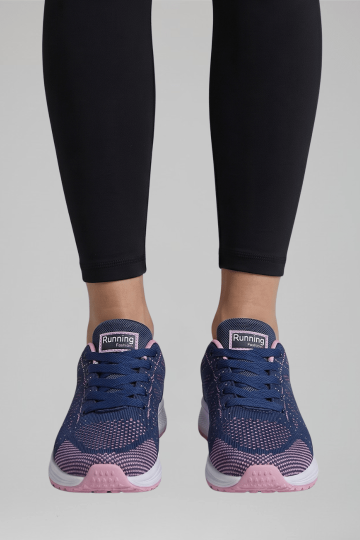 Mechi | Women’s Orthopaedic Walking Shoes with Lace-Up Closure for All-Day Comfort Blue Purple