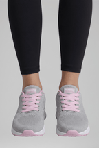 Mechi | Women’s Orthopaedic Walking Shoes with Lace-Up Closure for All-Day Comfort Gray Pink