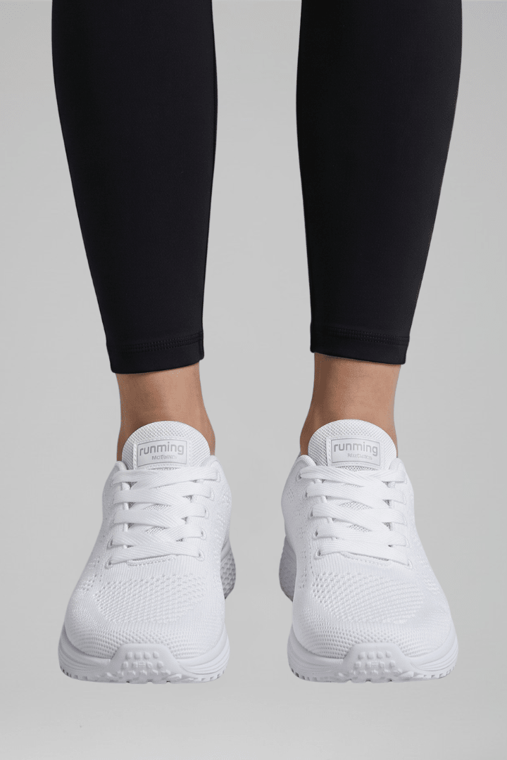 Mechi | Women’s Orthopaedic Walking Shoes with Lace-Up Closure for All-Day Comfort White