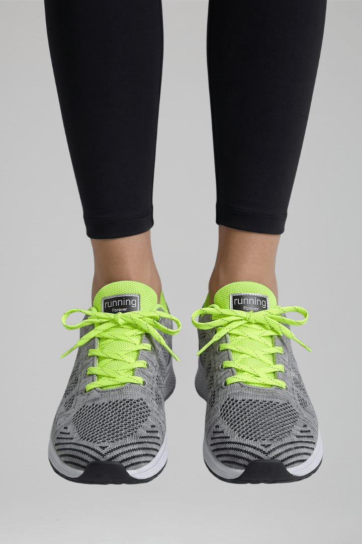 Mechi | Women’s Orthopaedic Walking Shoes with Lace-Up Closure for All-Day Comfort Gray Green