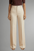 Zahara | Women’s Trousers with High Waist and Straight Leg Beige