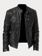 Lederjacke Damen Biker mit Stehkragen – Ansicht 8