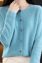 Women’s Cardigan | V Neck with Buttons - 15